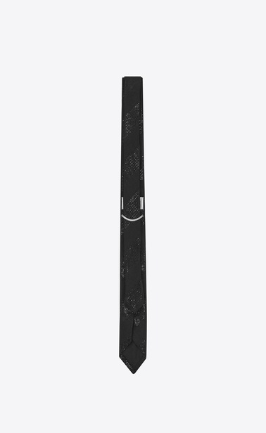 Narrow tie with micro spangles